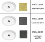 BESCO UNIQA GLAM 46,5 x 32,5cm umývadlo voľne stojace oválne, liaty mramor