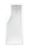 BESCO INTEGRA 150 x 75cm pravá vaňa asymetrická, akrylátová, biela lesklá, #WAI-150-PP