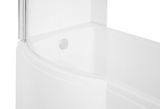 BESCO INSPIRO 150 x 70cm ľavá vaňa asymetrická so zástenou, akrylátová, biela lesklá, #WAI-150-NLE