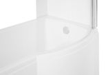 BESCO INSPIRO 150 x 70cm pravá vaňa asymetrická so zástenou, akrylátová, biela lesklá, #WAI-150-NPR