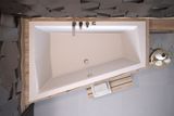 BESCO INTIMA DUO 170 x 125cm ľavá vaňa asymetrická hranatá, akrylátová, biela lesklá, #WAID-170-NL
