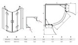 BESCO VIVA 90cm štvrťkruhový sprchový kút, profil chróm, sklo číre, VP-90-195-C