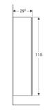 GEBERIT SMYLE SQUARE 36 x 29,9 x 118cm bočná vyššia skrinka s dvierkami, biela lesklá, 500.361.00.1