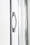 GELCO 90cm sprchový kút štvrťkruhový s vaničkou, profil hliník lesklý, sklo matné, AG4295 + PQ559R