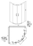 GELCO DRAGON 90cm sprchový kút štvrťkruhový, profil chróm, sklo číre, GD4490
