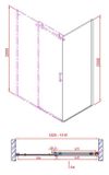GELCO DRAGON 130cm dvere do niky alebo do kombinácie / sprchový kút rohový, profil chróm, sklo číre, GD4613