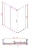 GELCO DRAGON 140cm dvere do niky alebo do kombinácie / sprchový kút rohový, profil chróm, sklo číre, GD4614