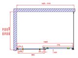 GELCO DRAGON 150cm dvere do niky alebo do kombinácie / sprchový kút rohový, profil chróm, sklo číre, GD4615