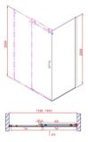 GELCO DRAGON 160cm dvere do niky alebo do kombinácie / sprchový kút rohový, profil chróm, sklo číre, GD4616