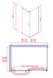 GELCO DRAGON 100cm pevná bočná stena do kombinácie, profil chróm, sklo číre, GD7210