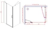GELCO ONE 80cm sprchové dvere do kombinácie s pevnou stenou v rovine, profil chróm, sklo číre, GO4880