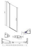 GELCO ONE 110cm dvere do niky s pevnou stenou v rovine, profil chróm, sklo číre, GO4411D