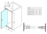 GELCO SIGMA SIMPLY 80cm dvere do niky alebo do kombinácie / sprchový kút rohový, profil chróm, sklo číre, GS1279