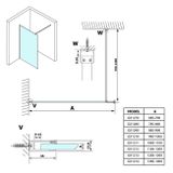 GELCO VARIO 100cm sklo do kombinácie pre walk-in sprchový kút, matné, GX1410