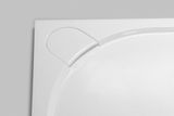 GELCO LARCA 90 x 90cm sprchová vanička štvorcová nízka, liaty mramor, biela, PL009