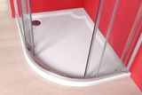 GELCO RIVA 120 x 90cm ľavá sprchová vanička oblúková asymetrická, liaty mramor, GR12090L