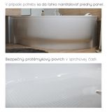H2O FORTUNA 170 x 100cm pravá vaňa asymetrická, akrylátová, biela