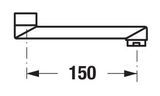 JIKA LYRA PLUS 150mm náhradná výtoková hubica rovná, chróm, H3512700042001