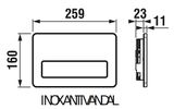 JIKA PL3 Single Flush INOX ANTIVANDAL ovládacie tlačidlo, nerezové, H8936650000001