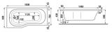 JIKA TIGO 160 x 80cm vaňa ľavá asymetrická, akrylátová, biela, H2232100000001