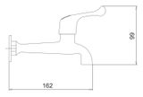 NOVASERVIS TITANIA IRIS ventil priamy nástenný, chróm, 92006,0
