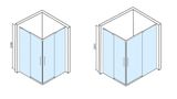 POLYSAN ALTIS LINE 80cm dvere do kombinácie / sprchový kút rohový, profil chróm, sklo číre, AL1580C