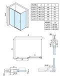 POLYSAN ALTIS LINE 110cm dvere do niky / sprchový kút obdĺžnikový rohový, profil chróm, sklo číre, AL3915C