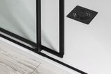 POLYSAN ALTIS LINE BLACK 160cm dvere do niky / sprchový kút obdĺžnikový rohový, profil čierny matný, sklo číre, AL4312B