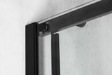 POLYSAN ALTIS LINE BLACK 150cm dvere do niky / sprchový kút obdĺžnikový rohový, profil čierny matný, sklo číre, AL4212B