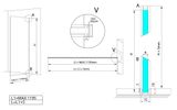 POLYSAN ARCHITEX LINE 100x200cm sklo do kombinácie pre walk-in sprchový kút, číre, AL2236