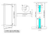 POLYSAN ATYP ARCHITEX LINE 100-119,9x180-260cm sklo do kombinácie pre walk-in sprchový kút, šedé, ALS1012