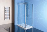 POLYSAN EASY LINE 80cm pevná sprchová stena do kombinácie, profil chróm, sklo číre, EL3215