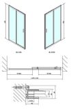 POLYSAN EASY LINE 130cm dvere do niky / sprchový kút obdĺžnikový rohový, profil chróm, sklo číre, EL1315