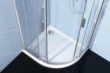 POLYSAN EASY LINE 110 x 80cm sprchový kút oblúkový asymetrický, hliník lesklý, sklo číre, EL2415