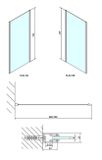 POLYSAN EASY LINE 70cm pevná sprchová stena do kombinácie, profil chróm, sklo číre, EL3115