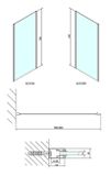POLYSAN EASY LINE 80cm pevná sprchová stena do kombinácie, profil chróm, sklo číre, EL3215