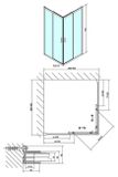 POLYSAN EASY LINE 80cm sprchový kút štvorcový, hliník lesklý, sklo číre, EL5215