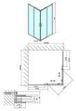 POLYSAN EASY LINE 90cm sprchový kút štvorcový, hliník lesklý, sklo číre, EL5115