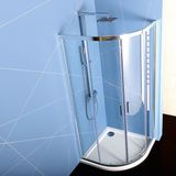 POLYSAN EASY LINE 90cm sprchový kút štvrťkruhový, hliník lesklý, sklo číre, EL2615