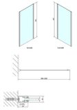 POLYSAN EASY LINE 100cm pevná sprchová stena do kombinácie, profil chróm, sklo brick, EL3438