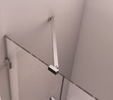 POLYSAN FORTIS EDGE 90cm ľavé dvere do kombinácie / sprchový kút rohový, profil chróm, sklo číre, FL1290L
