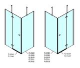 POLYSAN FORTIS LINE 110cm pevná bočná stena do kombinácie, profil chróm, sklo číre, FL3511