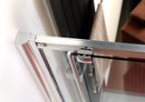 POLYSAN LUCIS LINE 100 x 80cm sprchový kút oblúkový asymetrický, profil chróm, sklo číre, DL4815