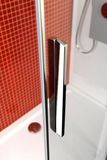 POLYSAN LUCIS LINE 80cm dvere do niky / sprchový kút obdĺžnikový rohový, profil chróm, sklo číre, DL2715