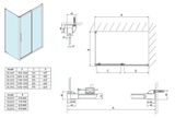 POLYSAN LUCIS LINE 100cm pevná sprchová stena do kombinácie, profil chróm, sklo číre, DL3515