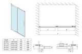 POLYSAN LUCIS LINE 120cm dvere do niky / sprchový kút obdĺžnikový rohový, profil chróm, sklo číre, DL1215