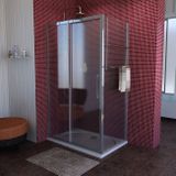 POLYSAN LUCIS LINE 80cm pevná sprchová stena do kombinácie, profil chróm, sklo číre, DL3315