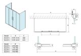 POLYSAN LUCIS LINE 150cm dvere do niky / sprchový kút obdĺžnikový rohový, profil chróm, sklo číre, DL4215