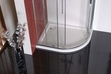 POLYSAN LUCIS LINE 100 x 80cm sprchový kút oblúkový asymetrický, profil chróm, sklo číre, DL4815