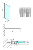 POLYSAN MODULAR SHOWER MS1 140cm pevná sprchová stena samostatná alebo do kombinácie, profil chróm, sklo číre, MS1-140